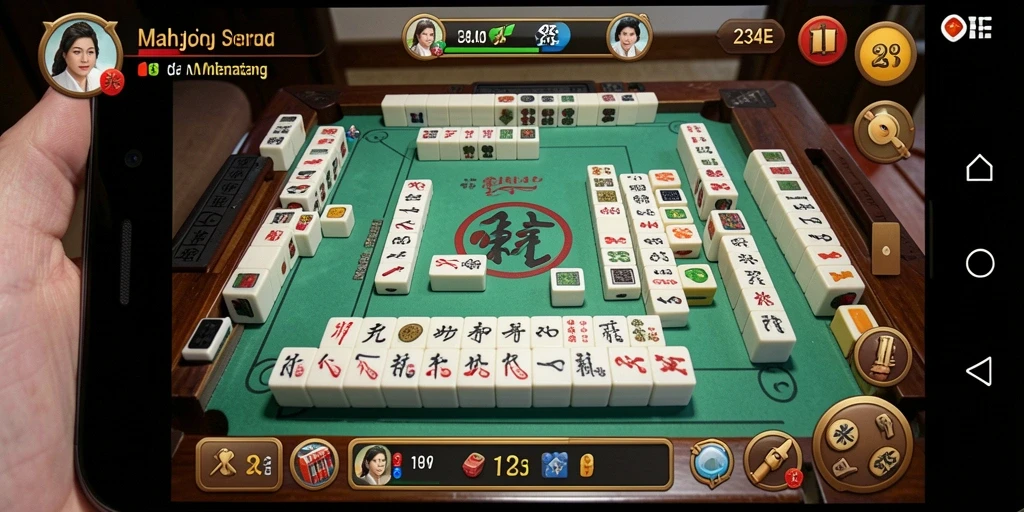 Tampilan gameplay 234E yang menarik dalam permainan Mahjong.