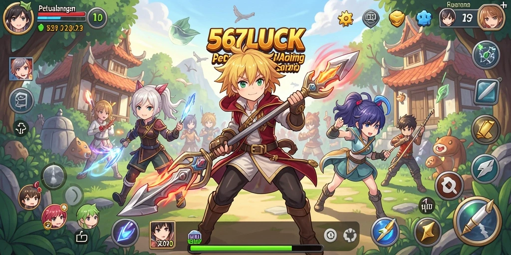 Gameplay menarik dari 567LUCK dengan karakter anime yang ikonik.