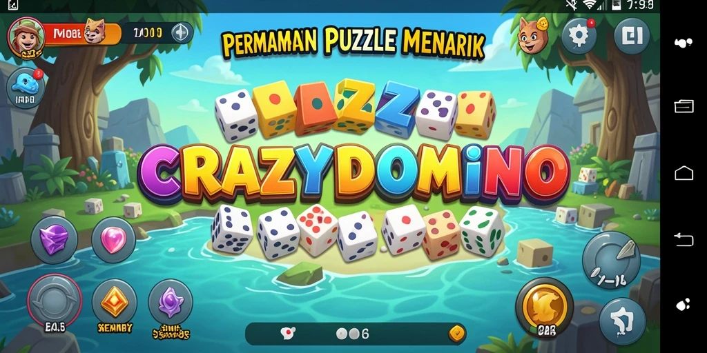 Tampilan gameplay CRAZYDOMINO yang menantang dan mengasyikkan.