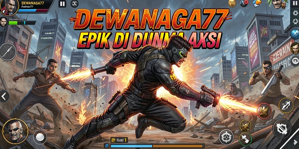 Screenshot gameplay DEWANAGA77 menampilkan pertarungan yang intens dan memukau.