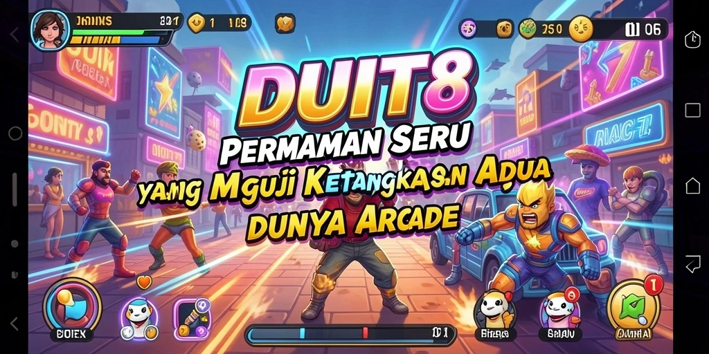 Tangkapan layar gameplay DUIT8 yang penuh aksi dan tantangan.