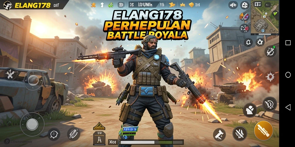 Gambaran gameplay seru dalam ELANG178 Battle Royale.