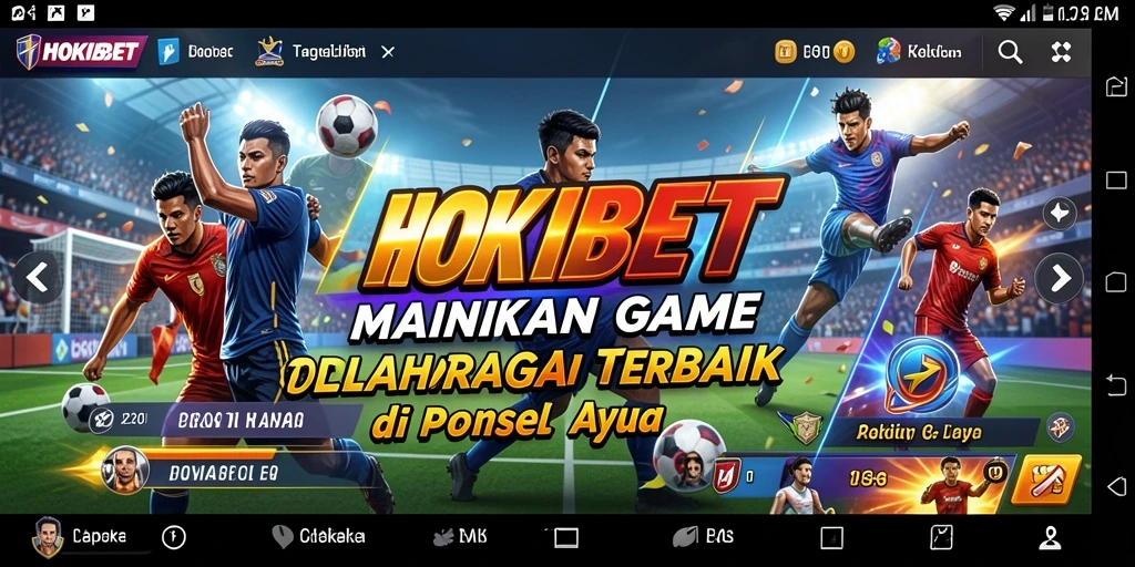 Tampilan gameplay seru dalam HOKIBET, menunjukkan aksi olahraga yang mendebarkan.