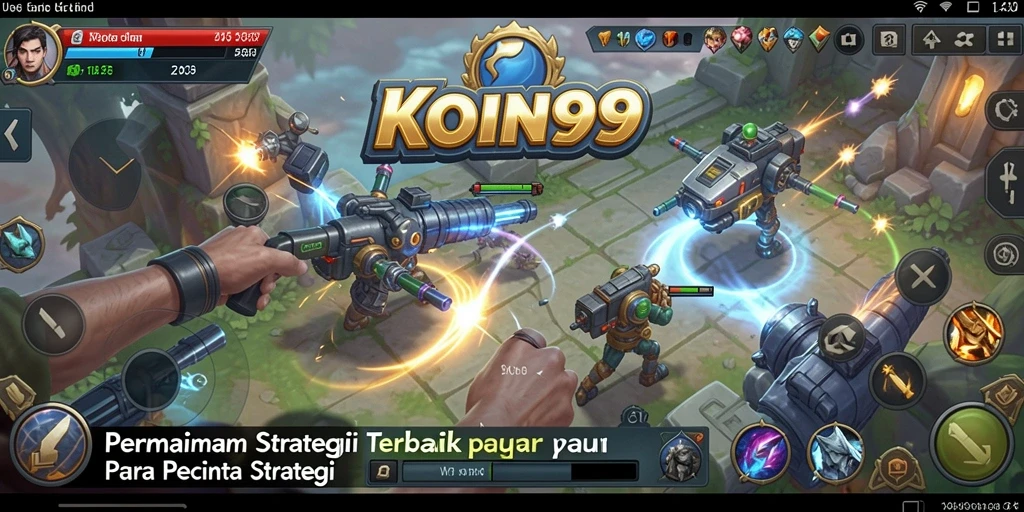 Screenshot gameplay KOIN99 menunjukkan taktik dan strategi yang mendebarkan.