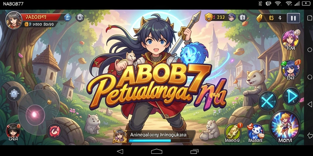 Tampilan gameplay NABOB77 yang menampilkan aksi seru karakter Anime.