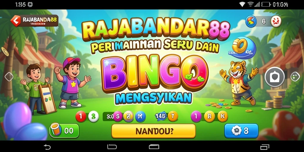 Tampilan gameplay Bingo yang seru dengan pemain bersaing di RAJABANDAR88.