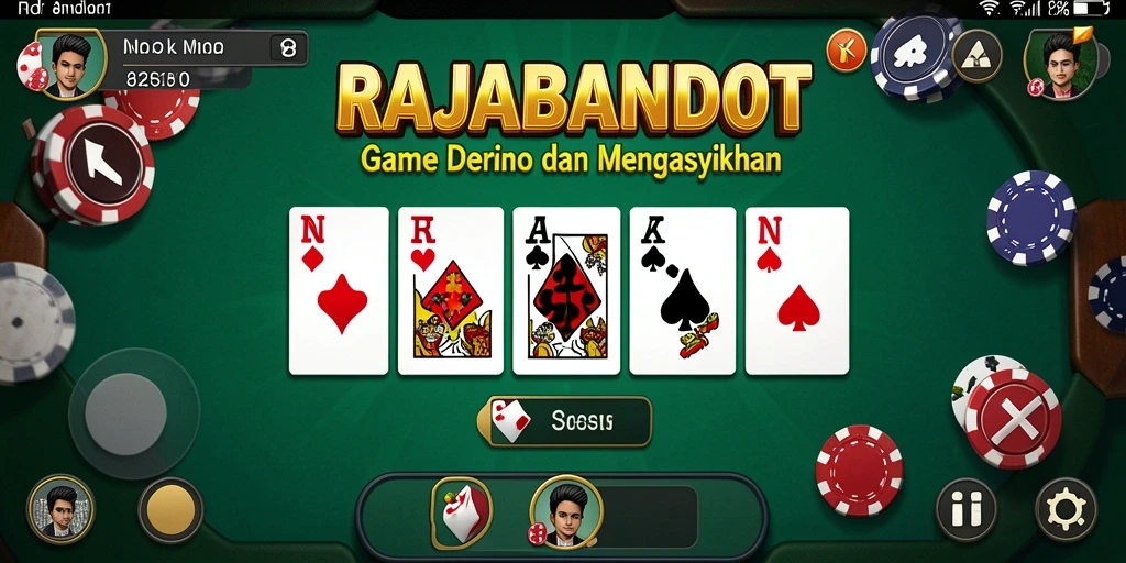 Screenshot gameplay RAJABANDOT menampilkan aksi seru permainan Domino.