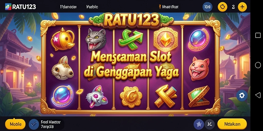 Screenshot gameplay RATU123 menampilkan suasana slot yang penuh warna dan dinamis.