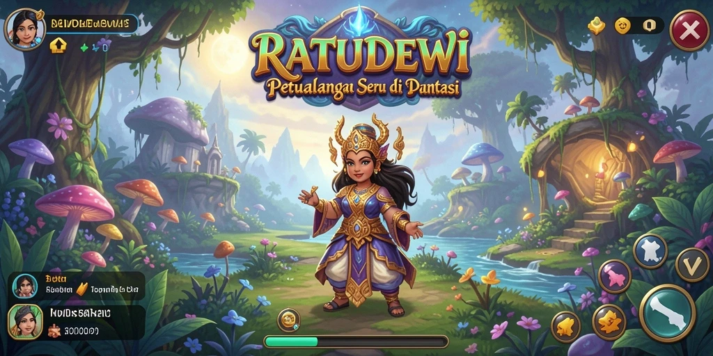 Tampilan gameplay seru di dunia petualangan RATUDEWI.