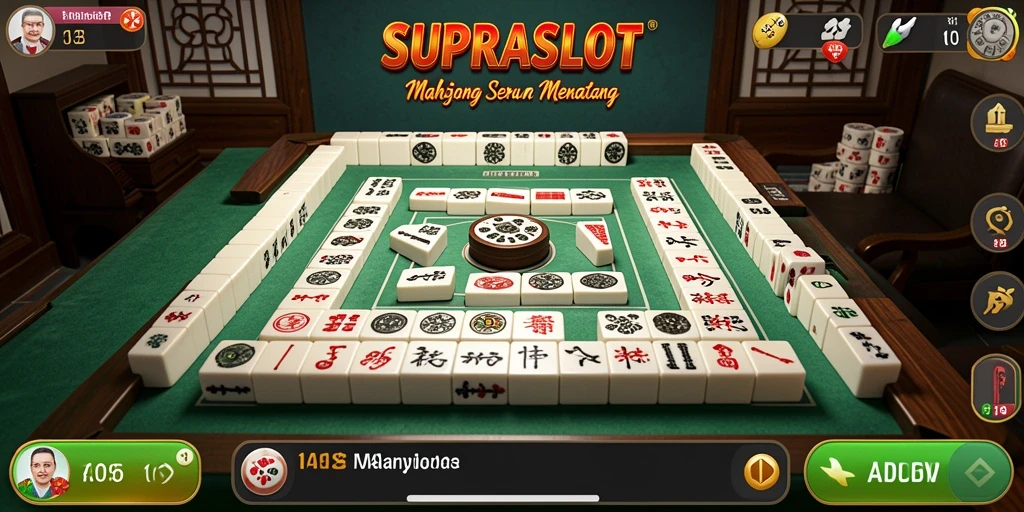 Tampilan gameplay seru dalam permainan Mahjong SUPRASLOT.