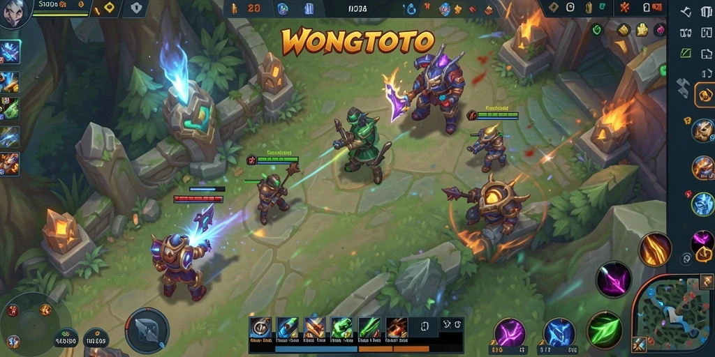 Gameplay seru dalam pertarungan karakter MOBA yang dinamis.